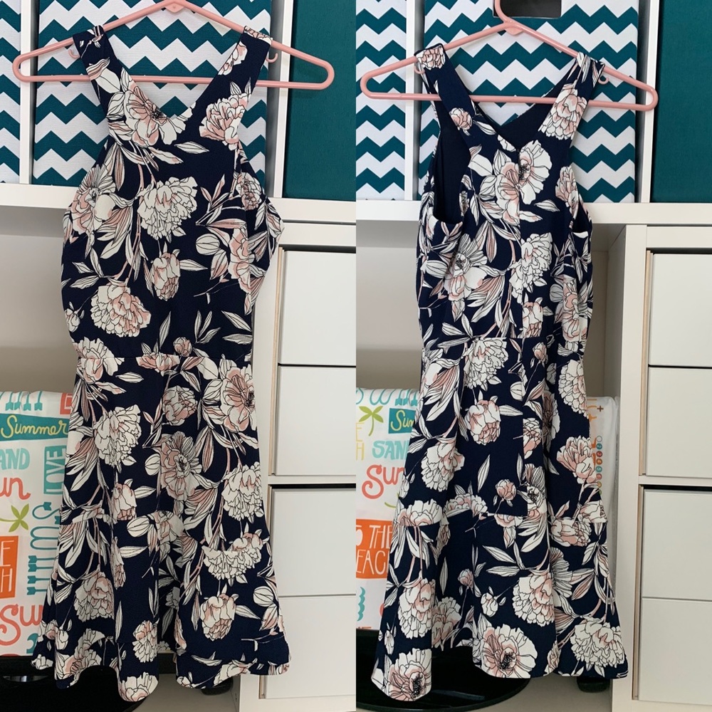 Blue floral dress